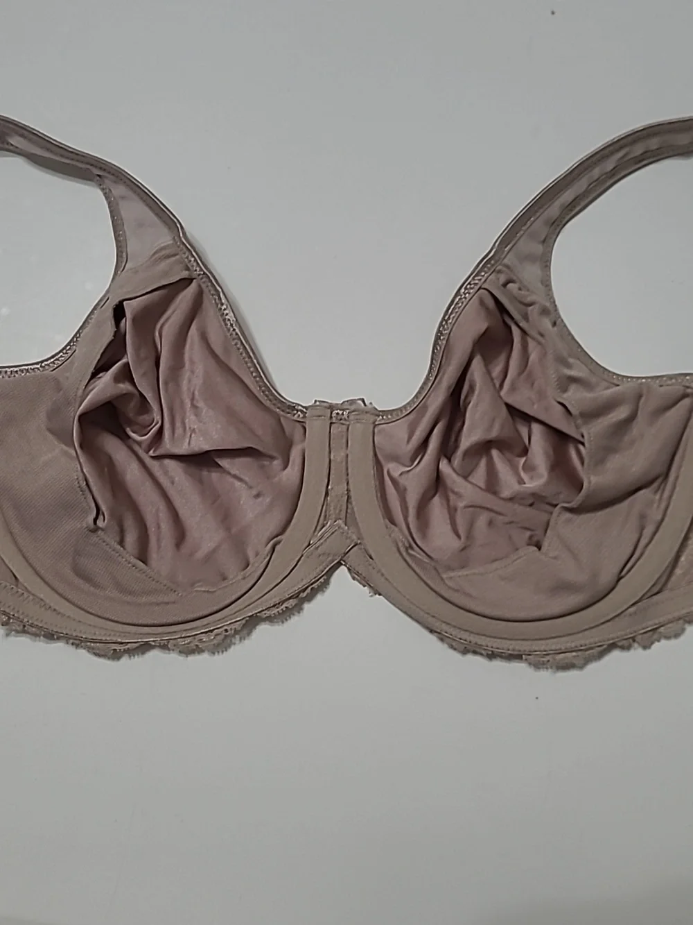 Breezies Taupe Satin Lace Underwire Bra size 38C